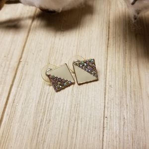 Super Cute square earrings with Rhinestones